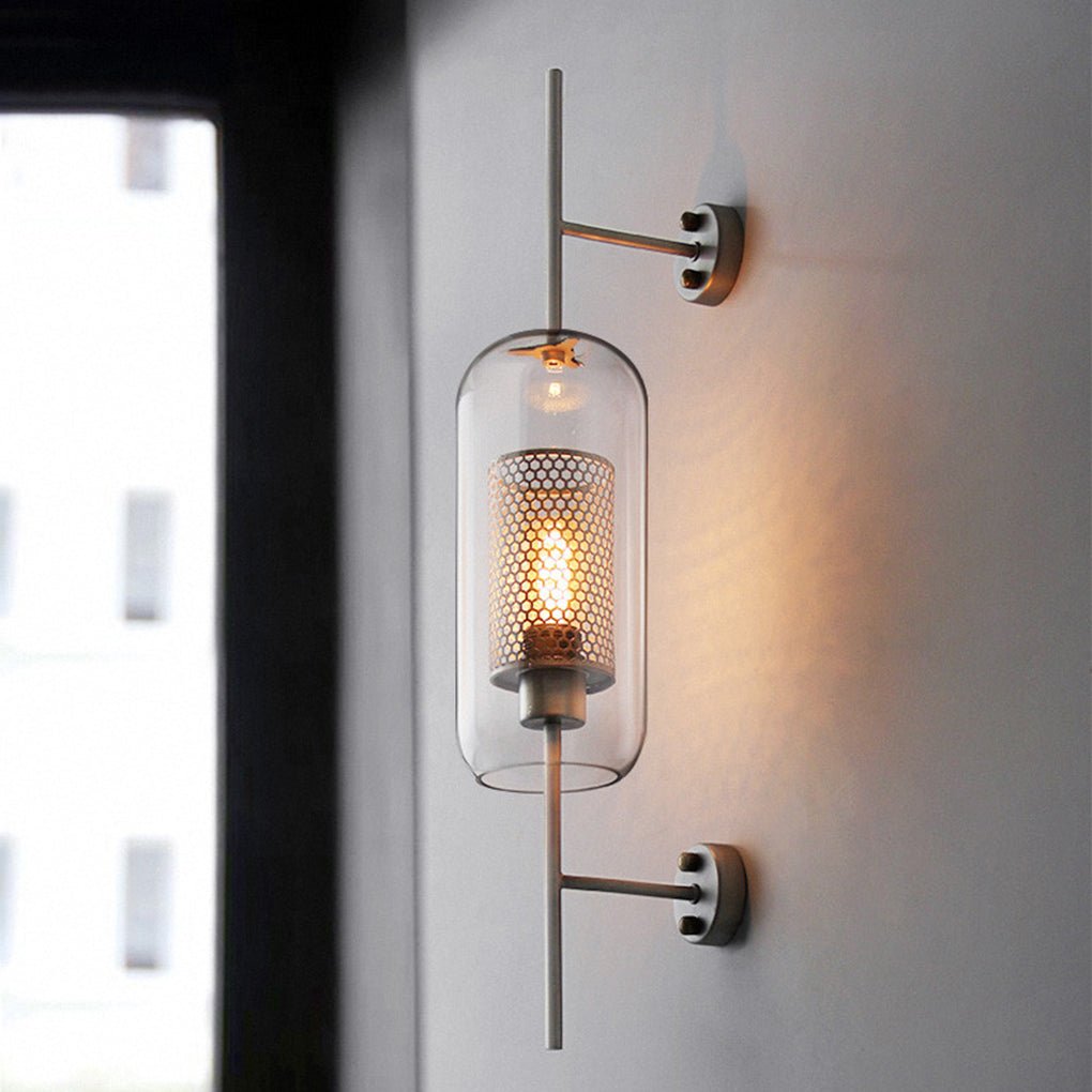 Custom Retro Industrial Bronze Glass Wall Sconces for Hallways