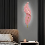 Modern White Resin Feather LED Wall Light - Luxury Corridor Lamp