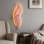 Modern White Resin Feather LED Wall Light - Luxury Corridor Lamp