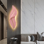Modern White Resin Feather LED Wall Light - Luxury Corridor Lamp
