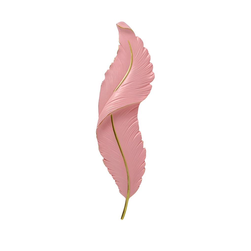 Modern White Resin Feather LED Wall Light - Luxury Corridor Lamp