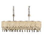 Luxury Crystal Glass Fringe Chandelier - Elegant Ceiling Light