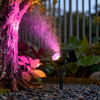 Adjustable Waterproof Solar LED RGB Tree Spotlight with Ground Spike