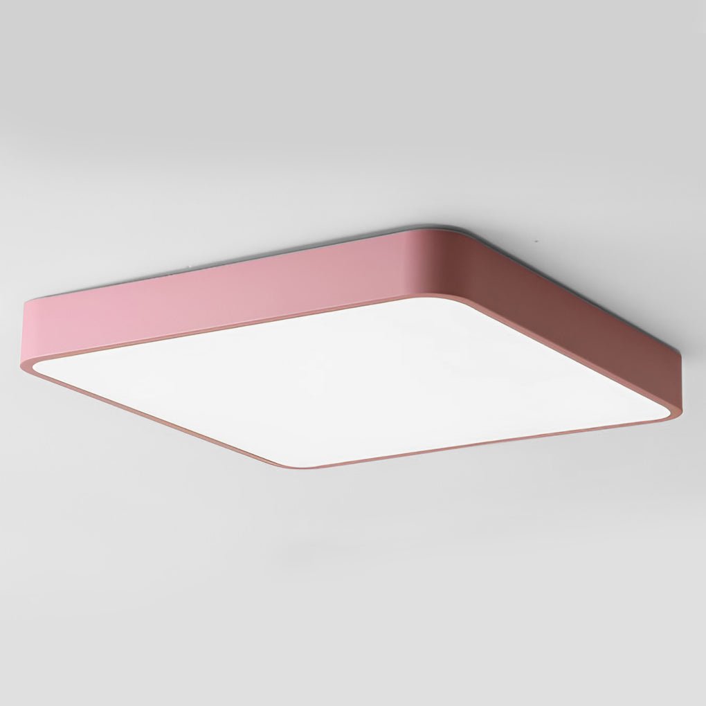 Modern Square LED Ceiling Light with Metal Accents