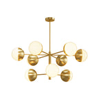 Modern Solid Copper Globe Chandelier Ceiling Light