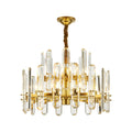 Modern Brass and Glass Chandelier Ceiling Light