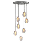 Luxury Copper and Glass Chandelier - Modern Ceiling Light