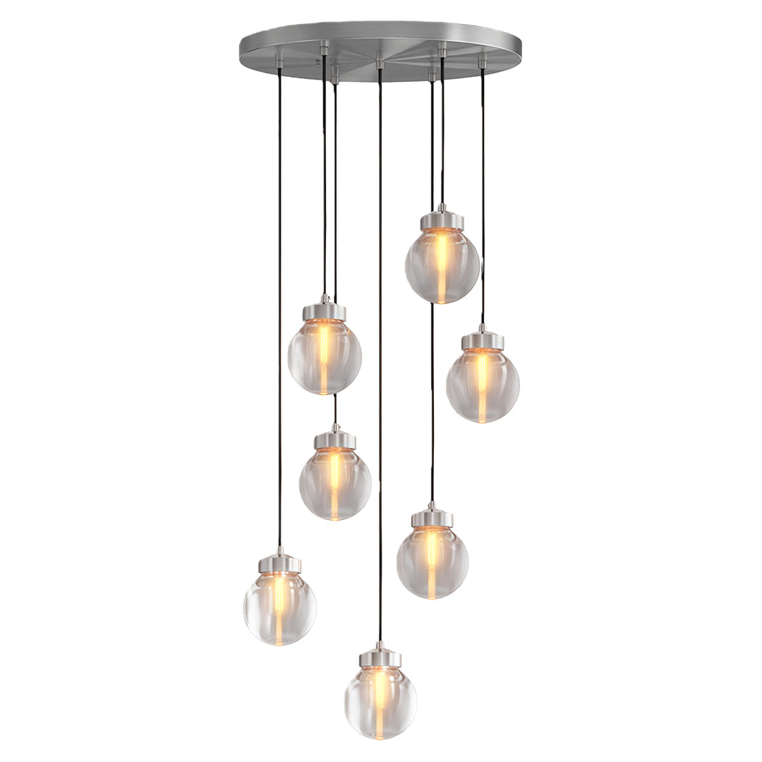 Luxury Copper and Glass Chandelier - Modern Ceiling Light