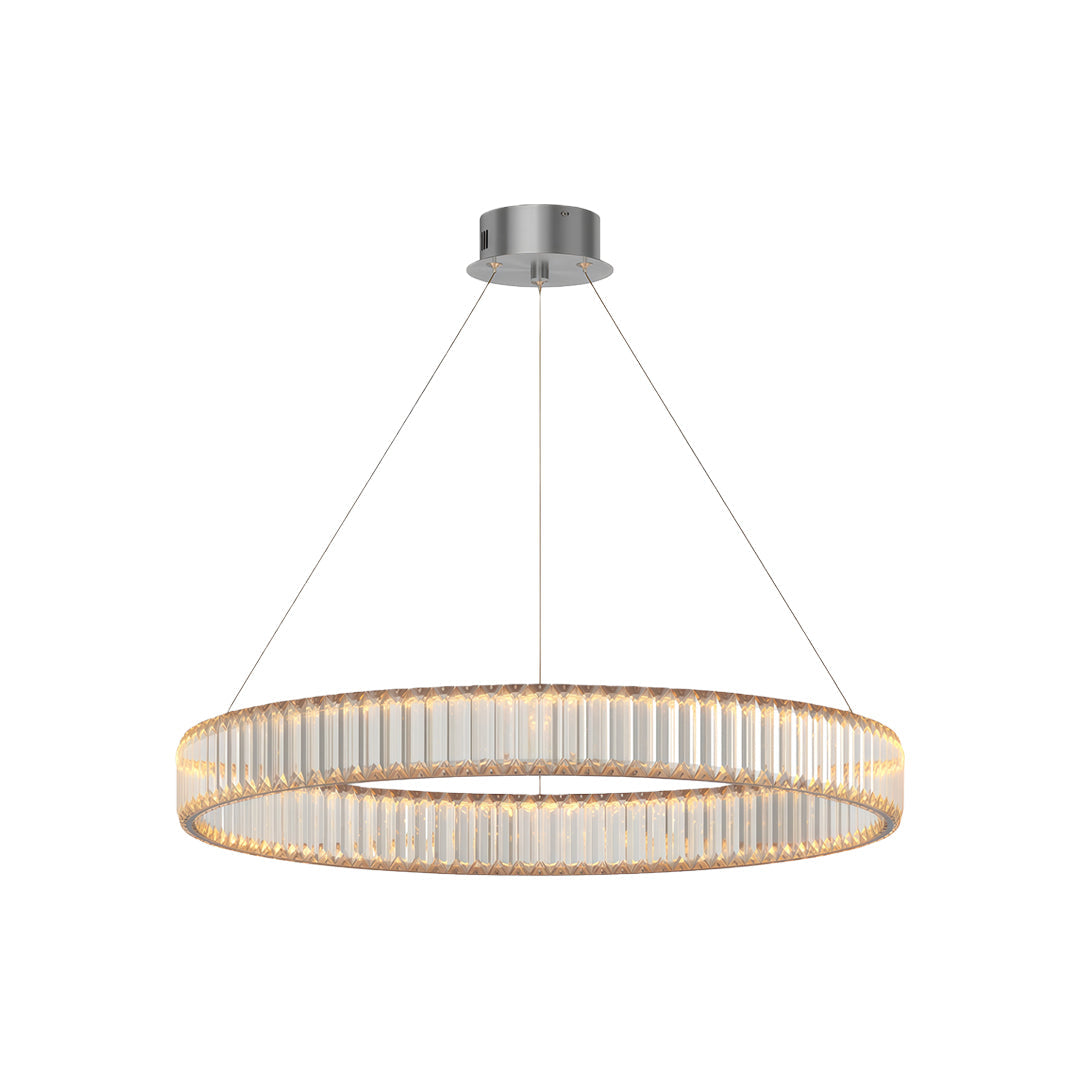 Premium Crystal Round Chandelier - Elegant Ceiling Light