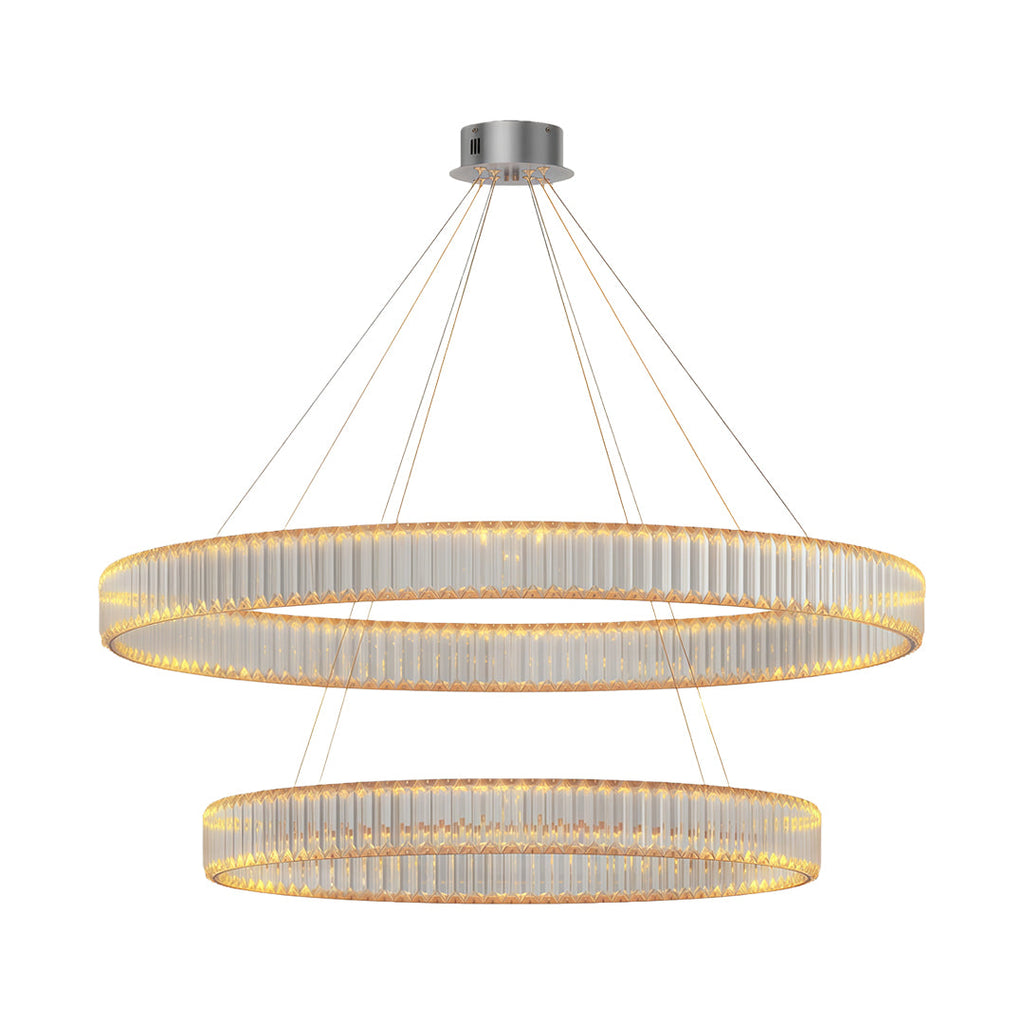 Premium Crystal Round Chandelier - Elegant Ceiling Light