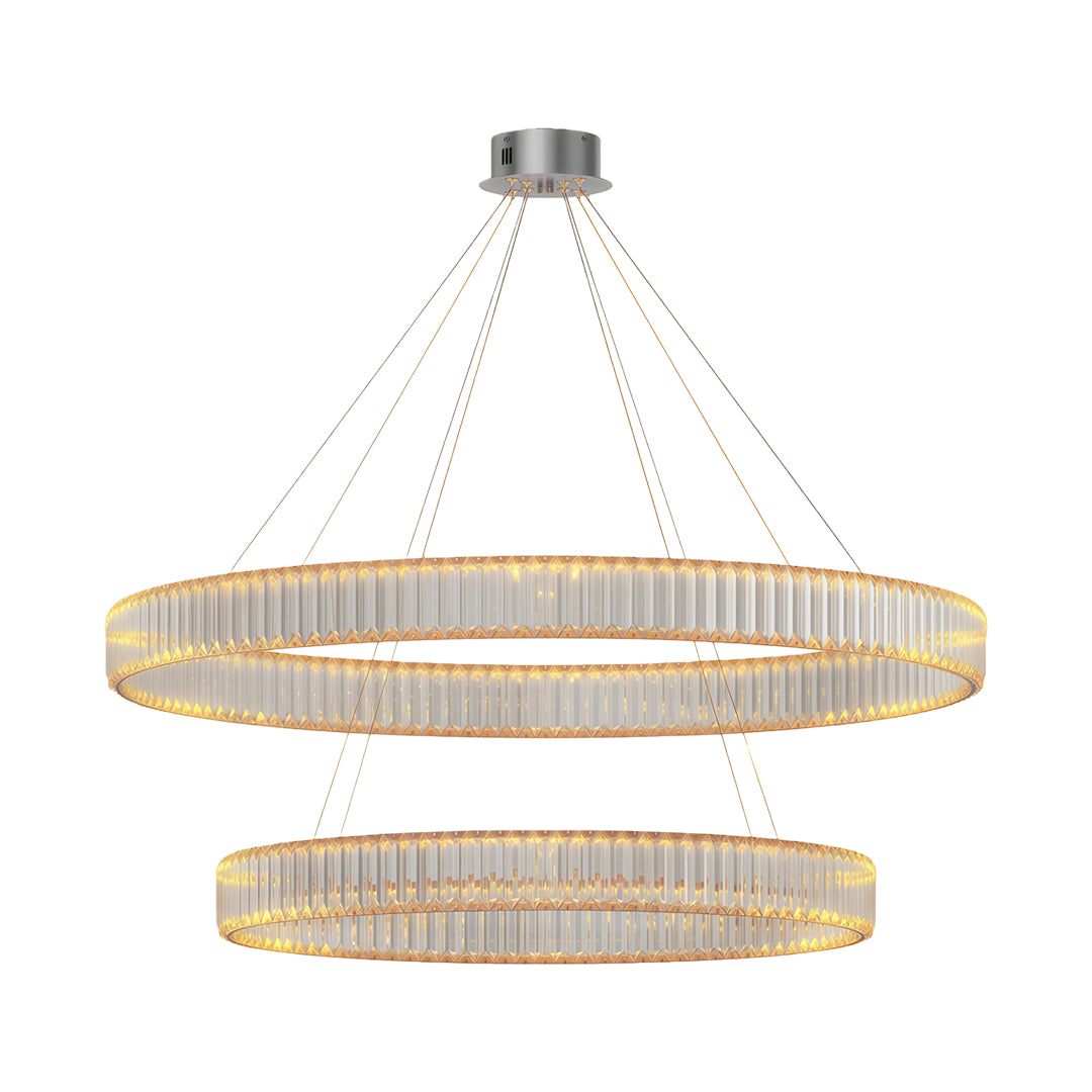 Premium Crystal Round Chandelier - Elegant Ceiling Light