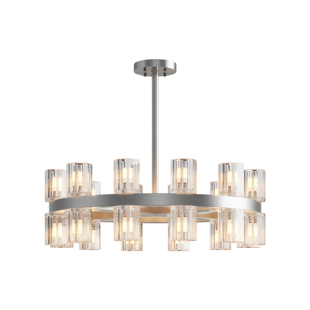Premium Crystal Chandelier with Copper Ceiling Fixture