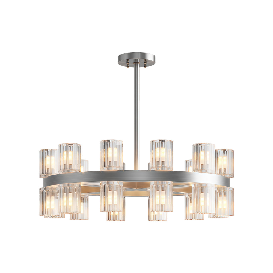 Premium Crystal Chandelier with Copper Ceiling Fixture