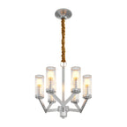 Luxury Copper Glass Drop Chandelier - Elegant Ceiling Light