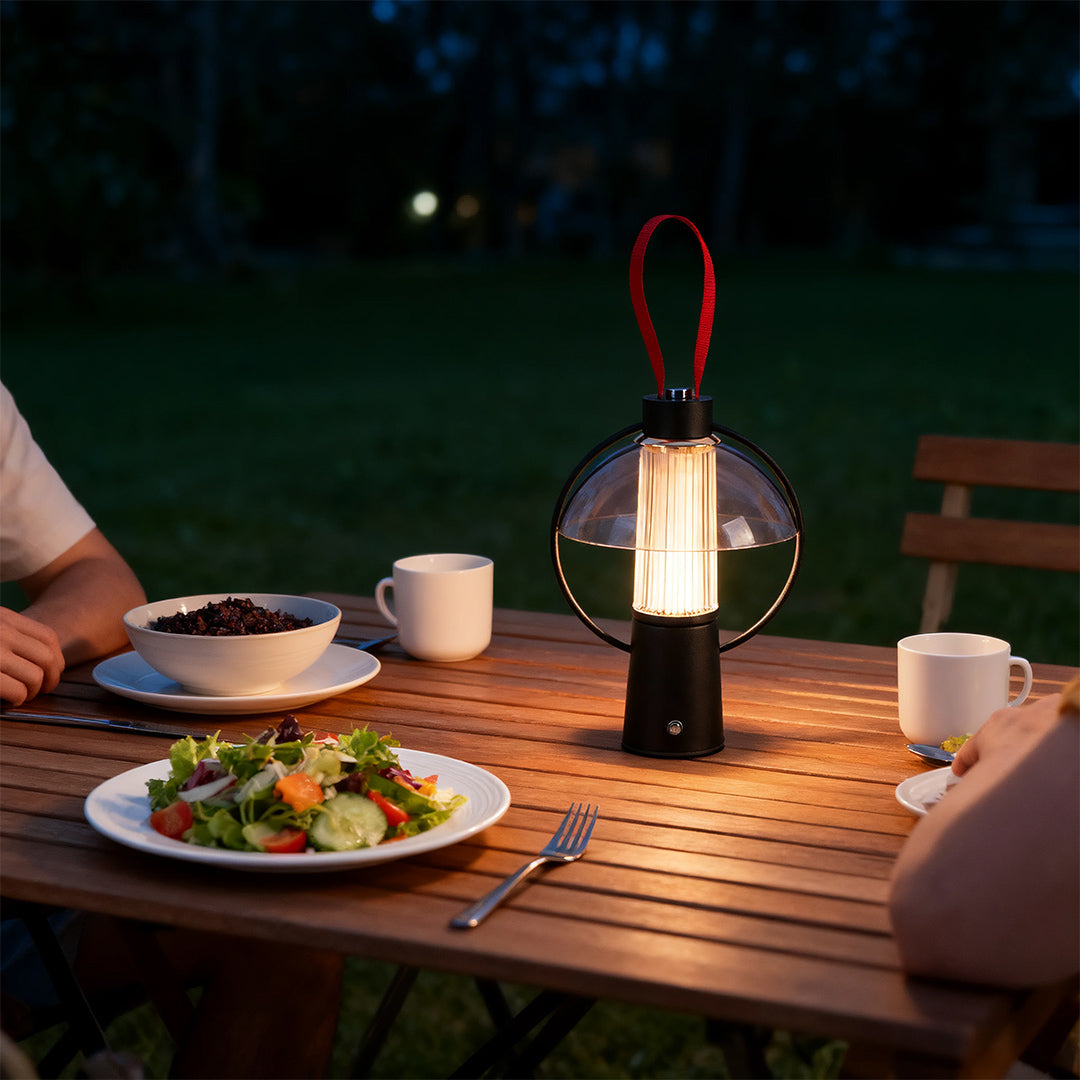 Premium Circle Table Lamp with Iron Base and Acrylic Shade