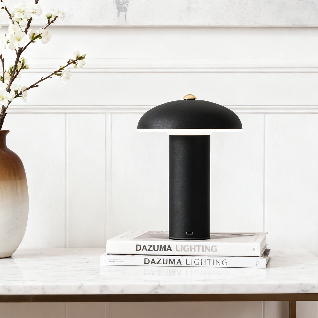 Dimmable LED Table Lamp - Elegant Iron and Acrylic Design