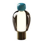 Human-Shaped LED Metal Table Lamp - Portable Glass Design