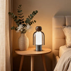 Human-Shaped LED Metal Table Lamp - Portable Glass Design