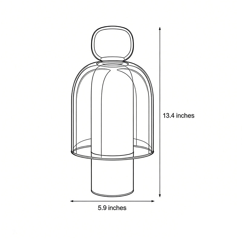 Human-Shaped LED Metal Table Lamp - Portable Glass Design