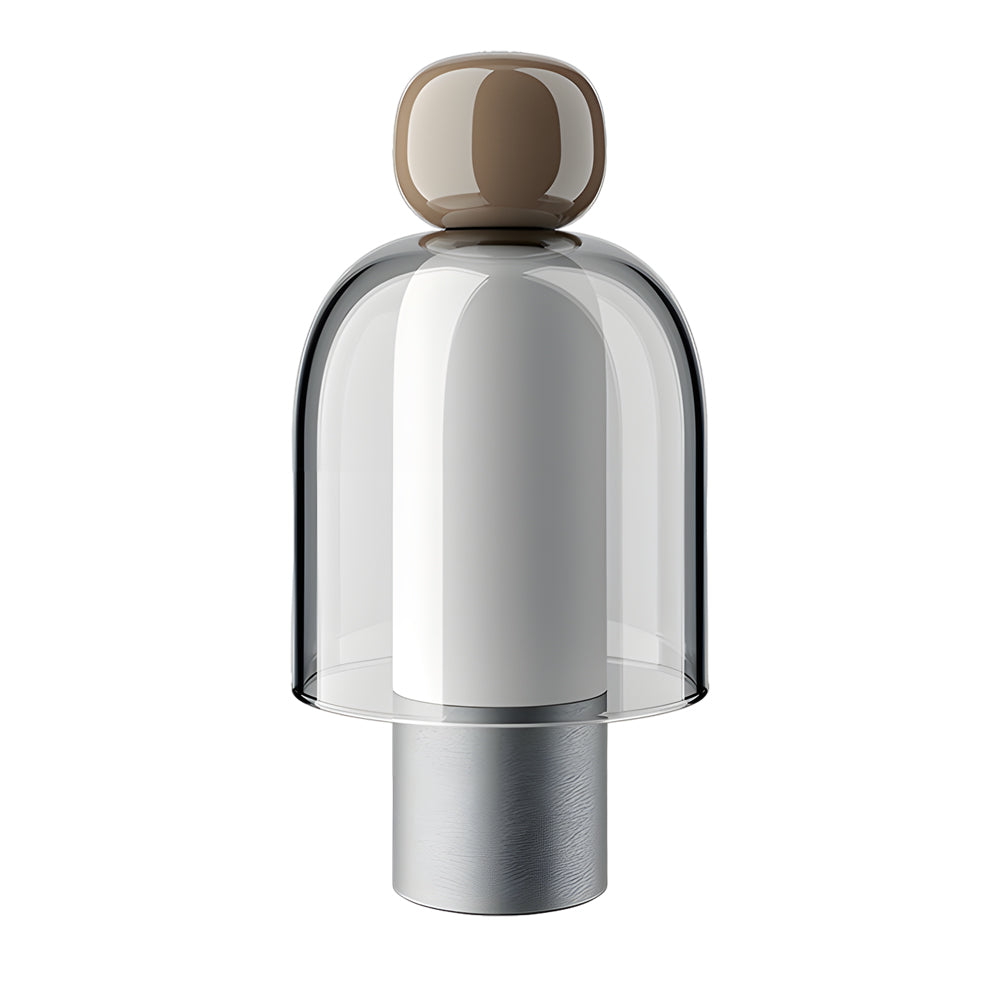 Human-Shaped LED Metal Table Lamp - Portable Glass Design