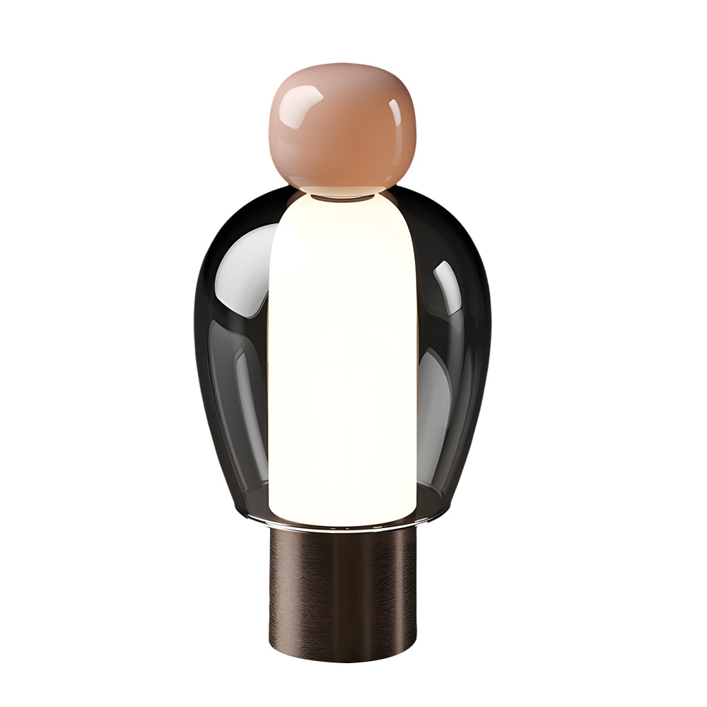 Human-Shaped LED Metal Table Lamp - Portable Glass Design