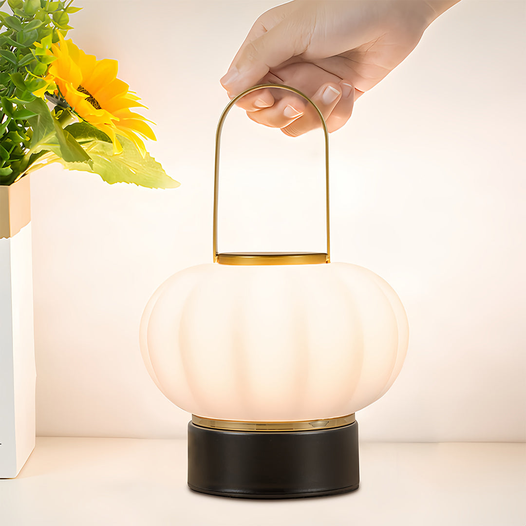 Nordic LED Lantern Table Lamp - Rechargeable Accent Lighting