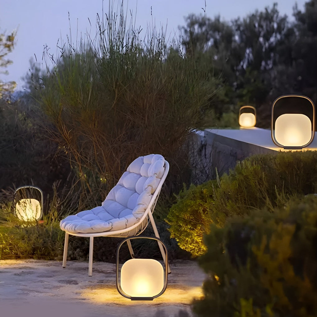 Rechargeable Waterproof LED Solar Lantern with Handle - Ideal for Outdoor Use
