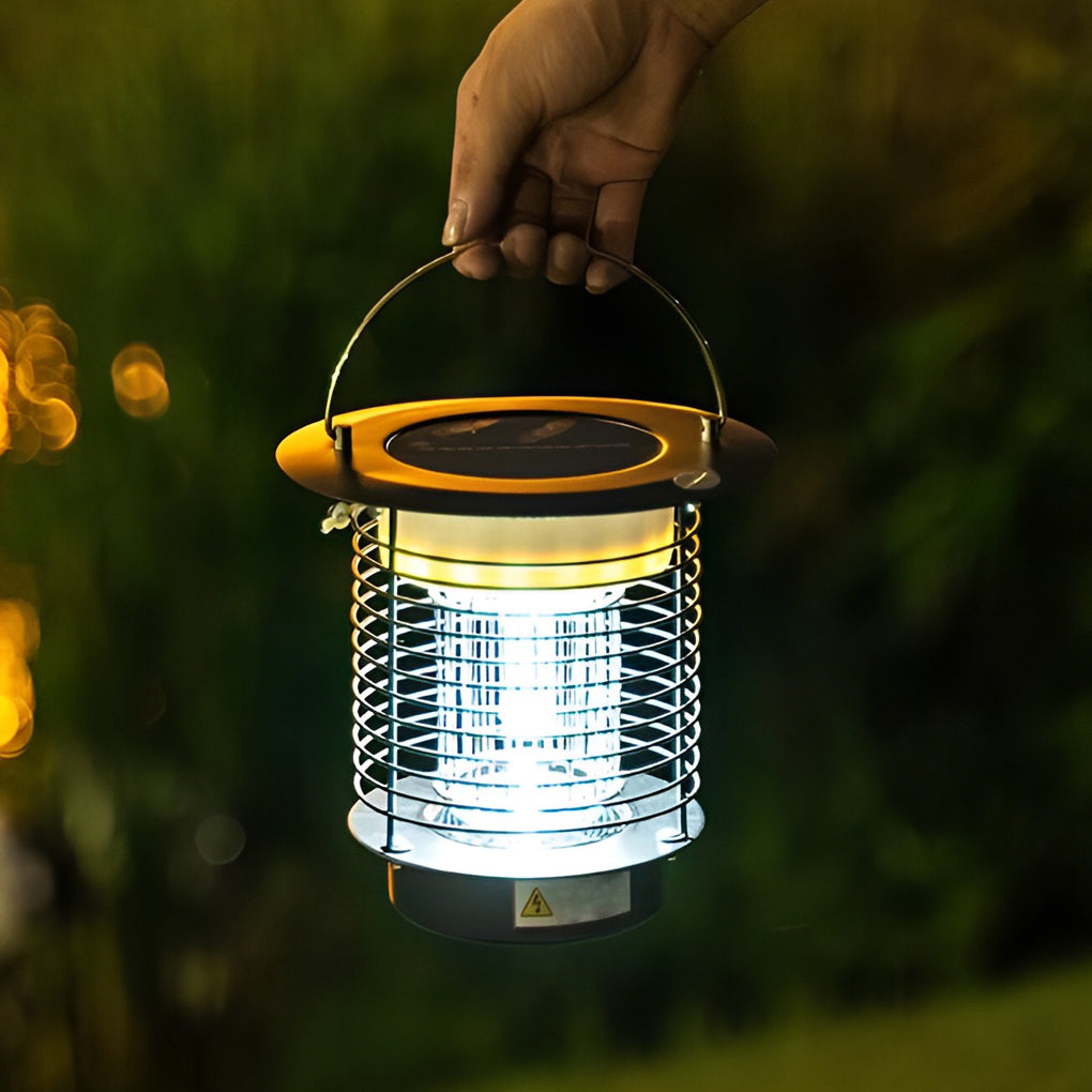 Premium Solar Garden Bug Zapper with Purple Light - Mosquito Killer Lamp