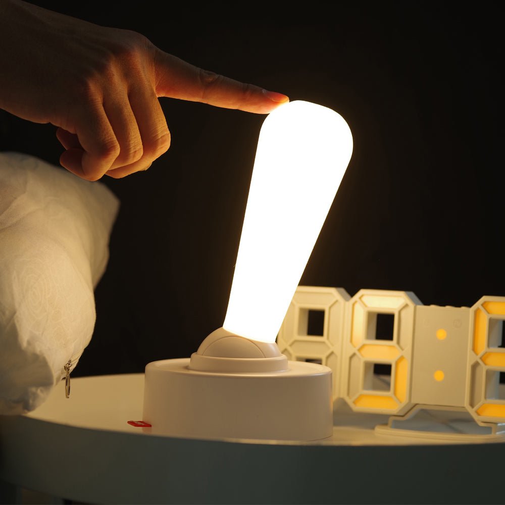 Modern Portable USB Bedside Night Light with Toggle Switch and Warm Glow