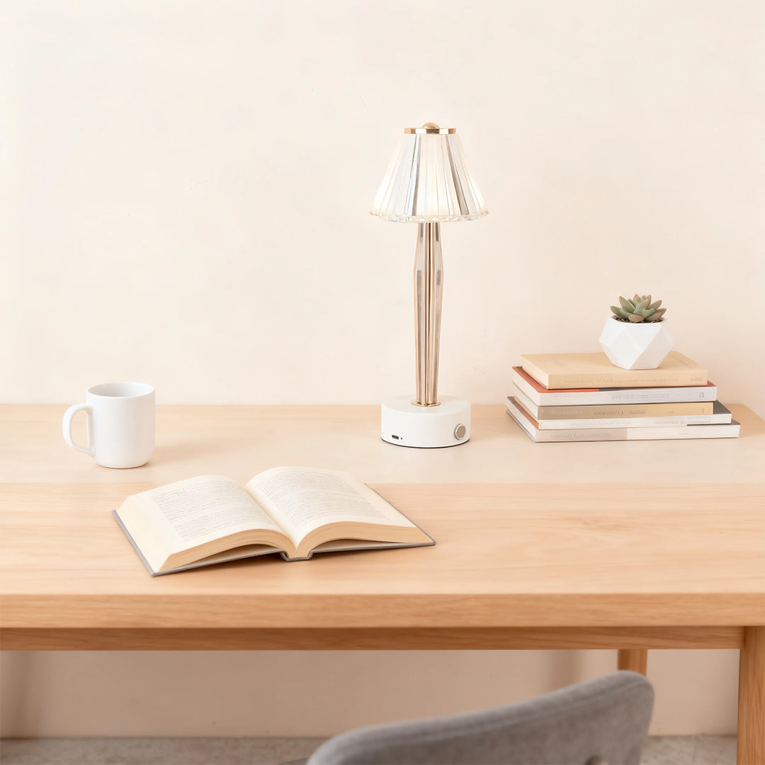 Premium Touch Control Table Lamp with Iron Base and Acrylic Shade