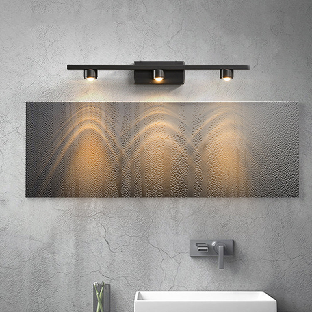 Minimalist Black LED Vanity Lights for Bathroom Mirror Cabinet