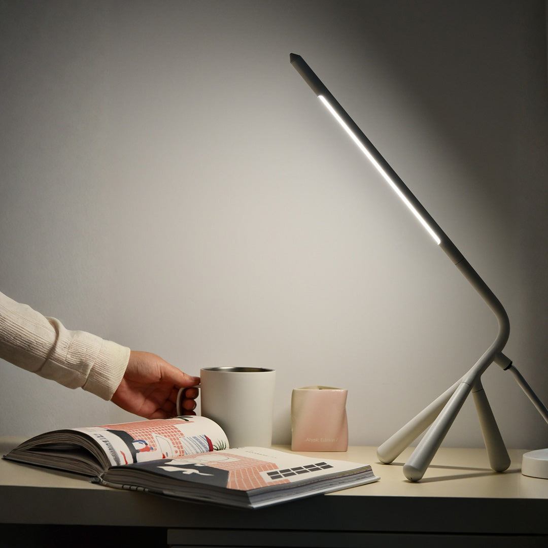 Rotatable LED Table Lamp with Three Legs - Eye-Care Accent Lighting