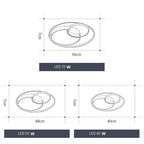 Contemporary LED Round Flush Mount Ceiling Light - Triple Circle Design