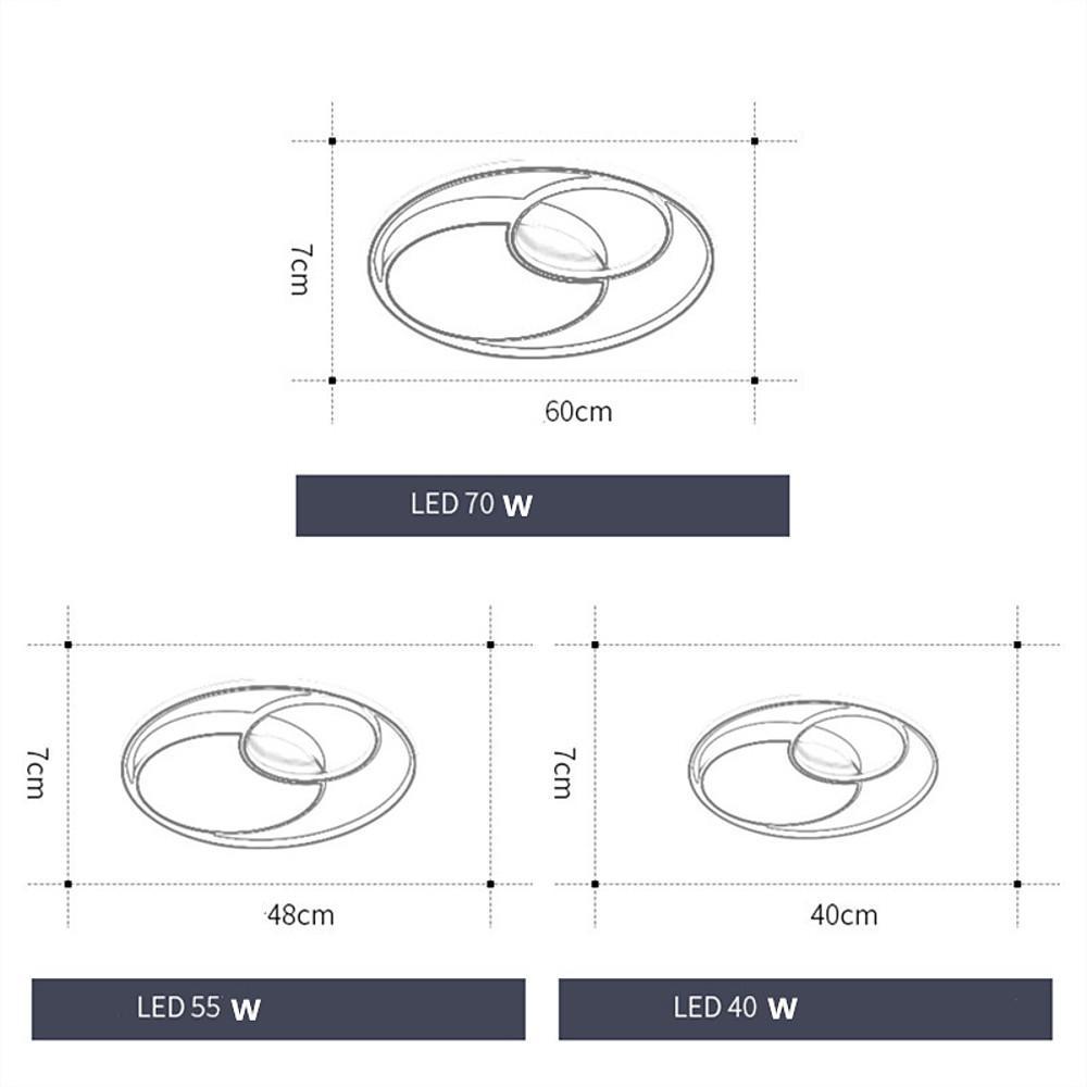 Contemporary LED Round Flush Mount Ceiling Light - Triple Circle Design