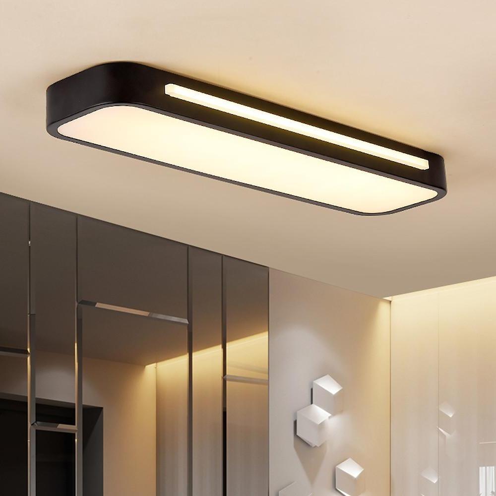 19-Inch Minimalist Oval LED Flush Mount Ceiling Light