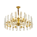 Modern Brass and Glass Chandelier Ceiling Light