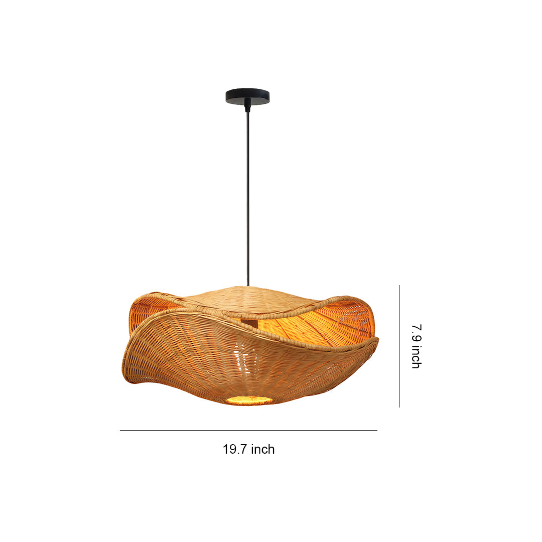 Premium Rattan Wabi-Sabi Pendant Light Fixture