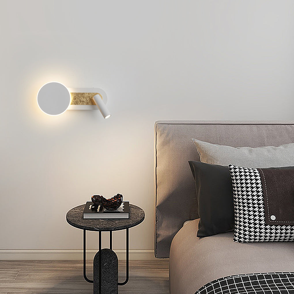 Modern Wall-Mounted Dual-Light Reading Lamp for Bed