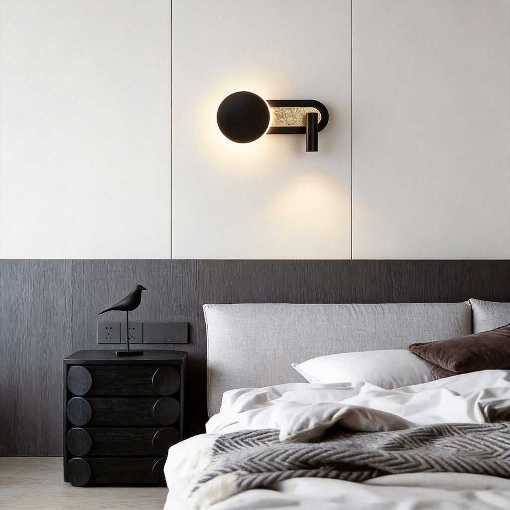 Modern Wall-Mounted Dual-Light Reading Lamp for Bed