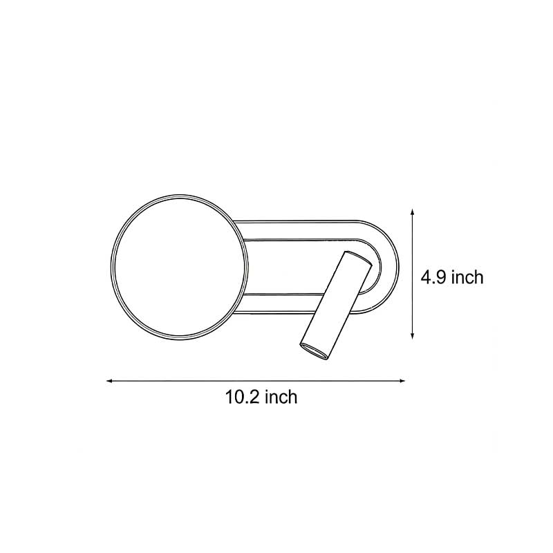 Modern Wall-Mounted Dual-Light Reading Lamp for Bed