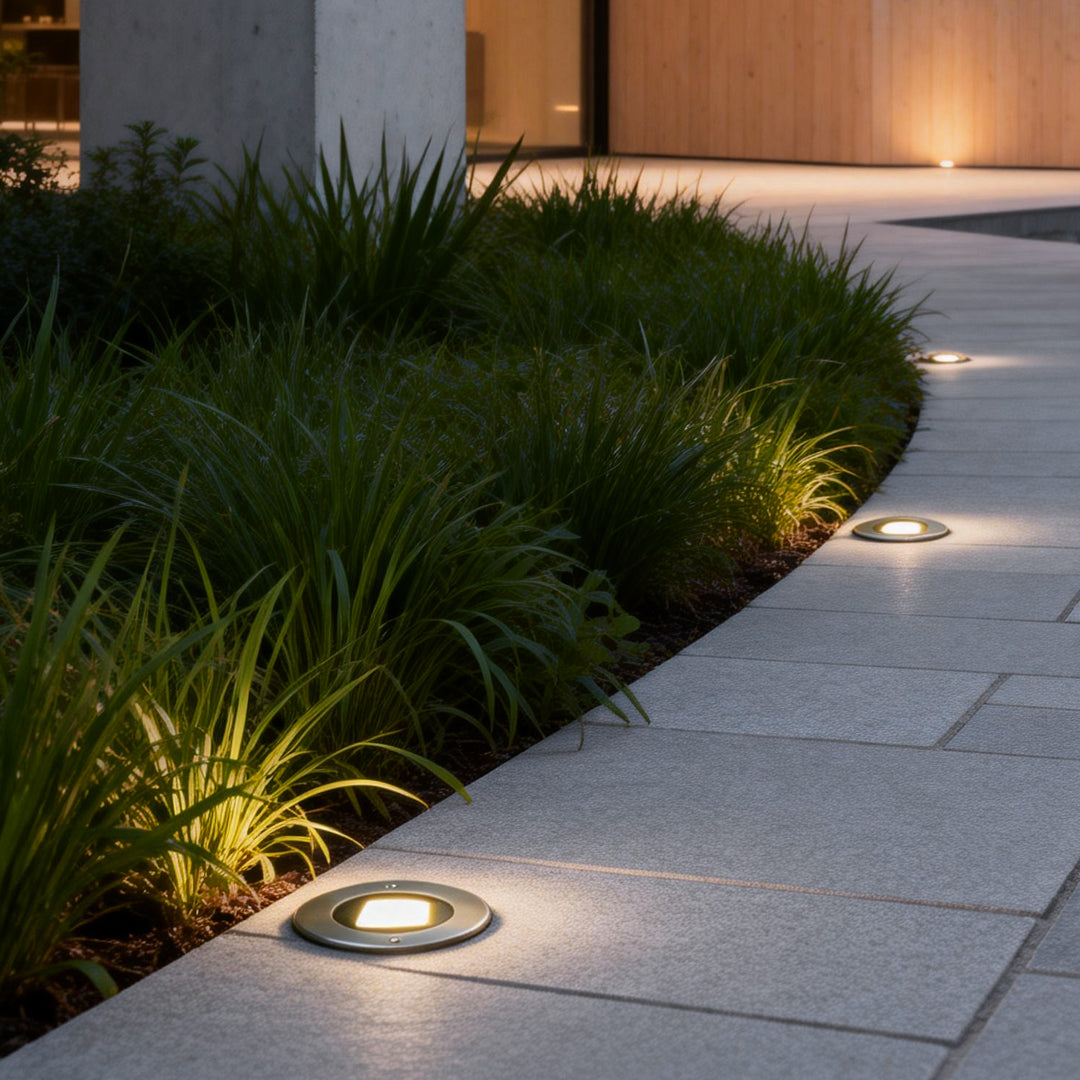 Modern Black LED Recessed Deck Step Lights - Premium Metal Design