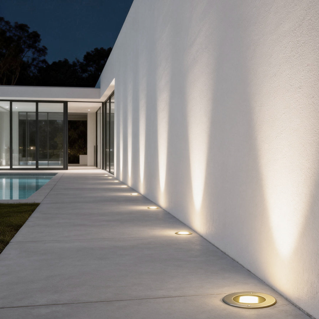 Modern Black LED Recessed Deck Step Lights - Premium Metal Design