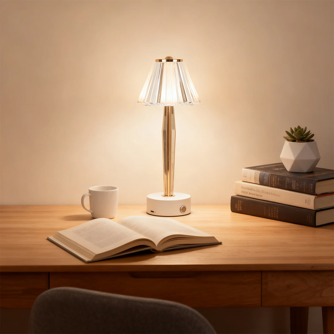 Premium Touch Control Table Lamp with Iron Base and Acrylic Shade