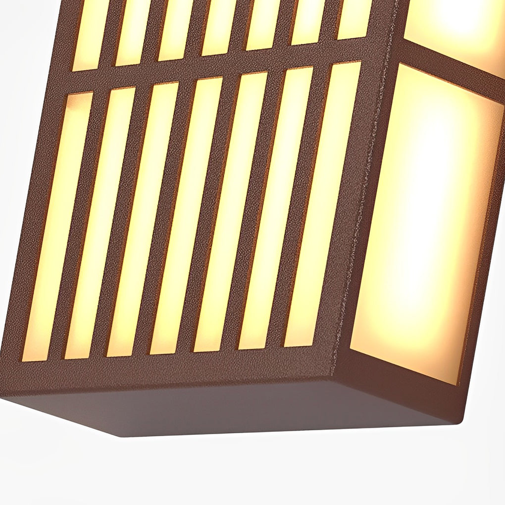 Premium Retro Grid Waterproof Rectangle LED Outdoor Wall Light
