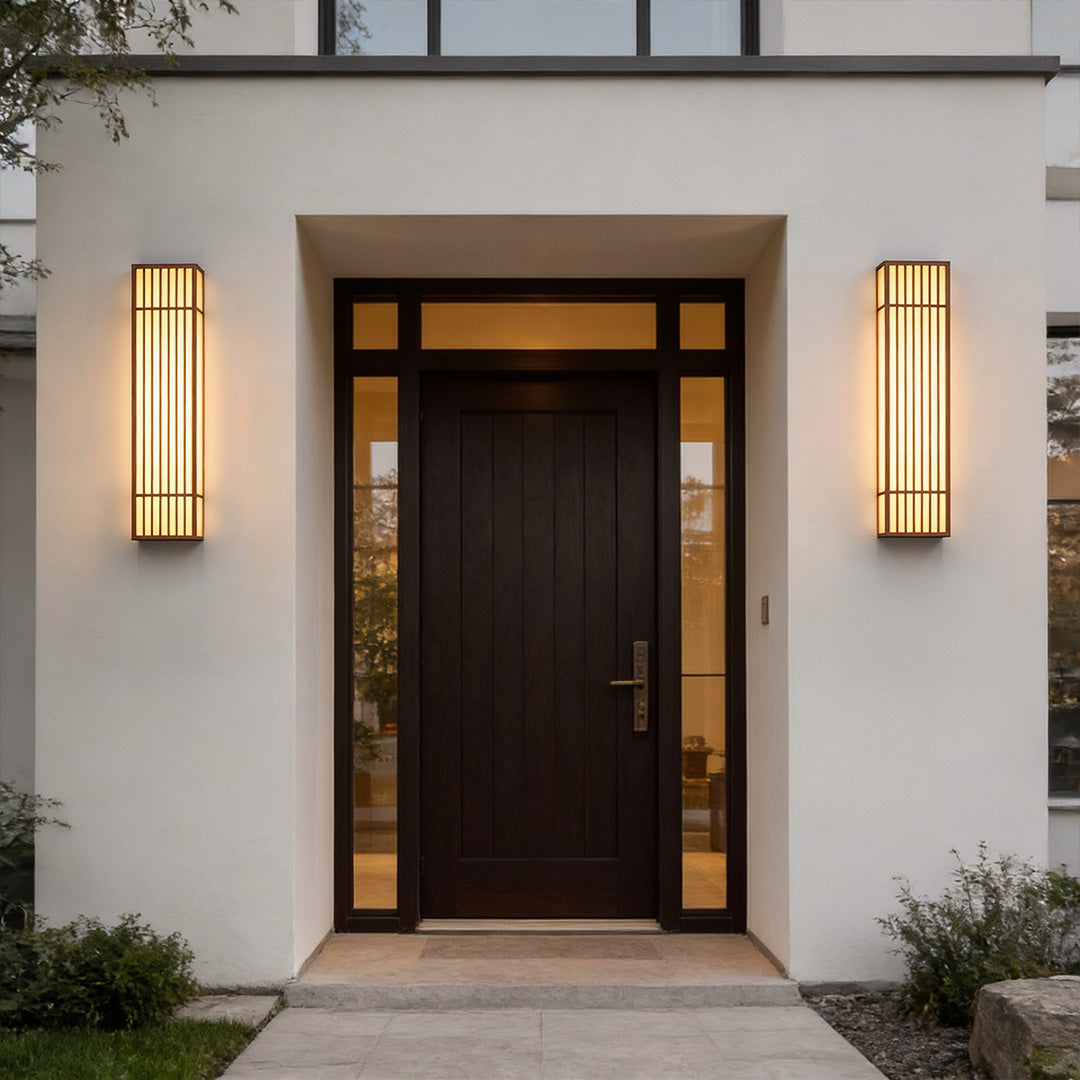 Premium Retro Grid Waterproof Rectangle LED Outdoor Wall Light
