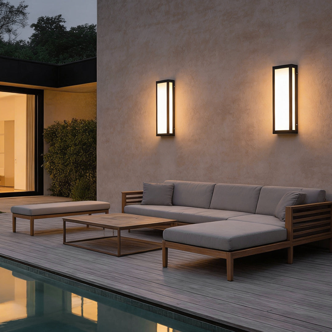 Modern Waterproof LED Rectangle Outdoor Wall Light