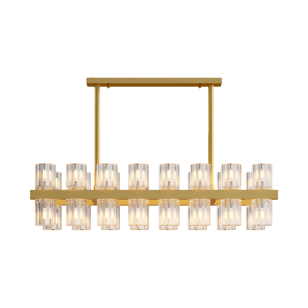 Premium Crystal Chandelier with Copper Ceiling Fixture