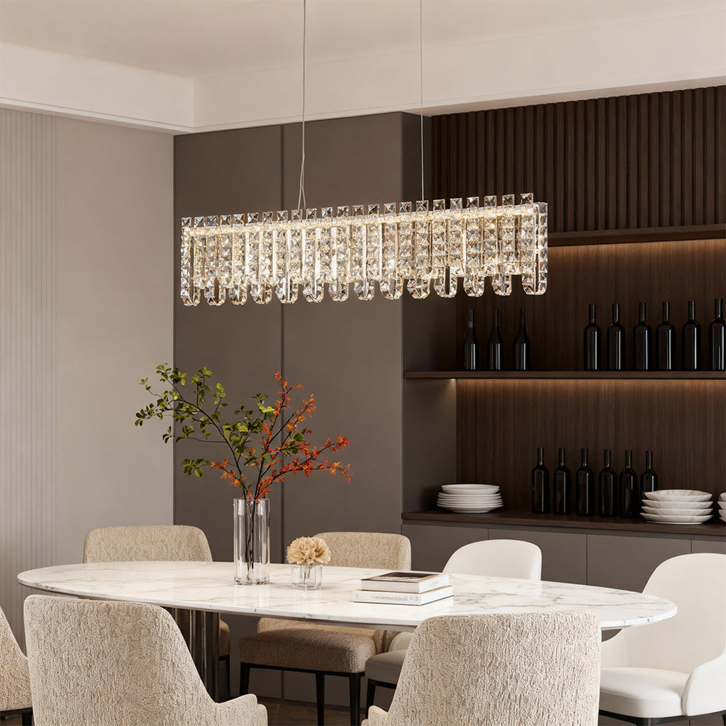 Modern Minimalist Crystal Chandelier - Luxury Ceiling Light