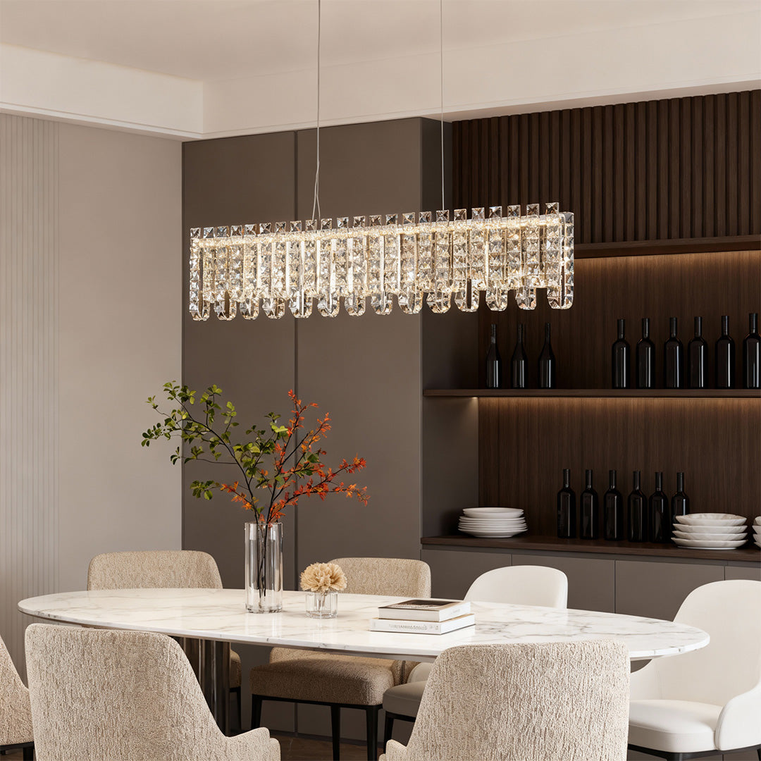 Modern Minimalist Crystal Chandelier - Luxury Ceiling Light