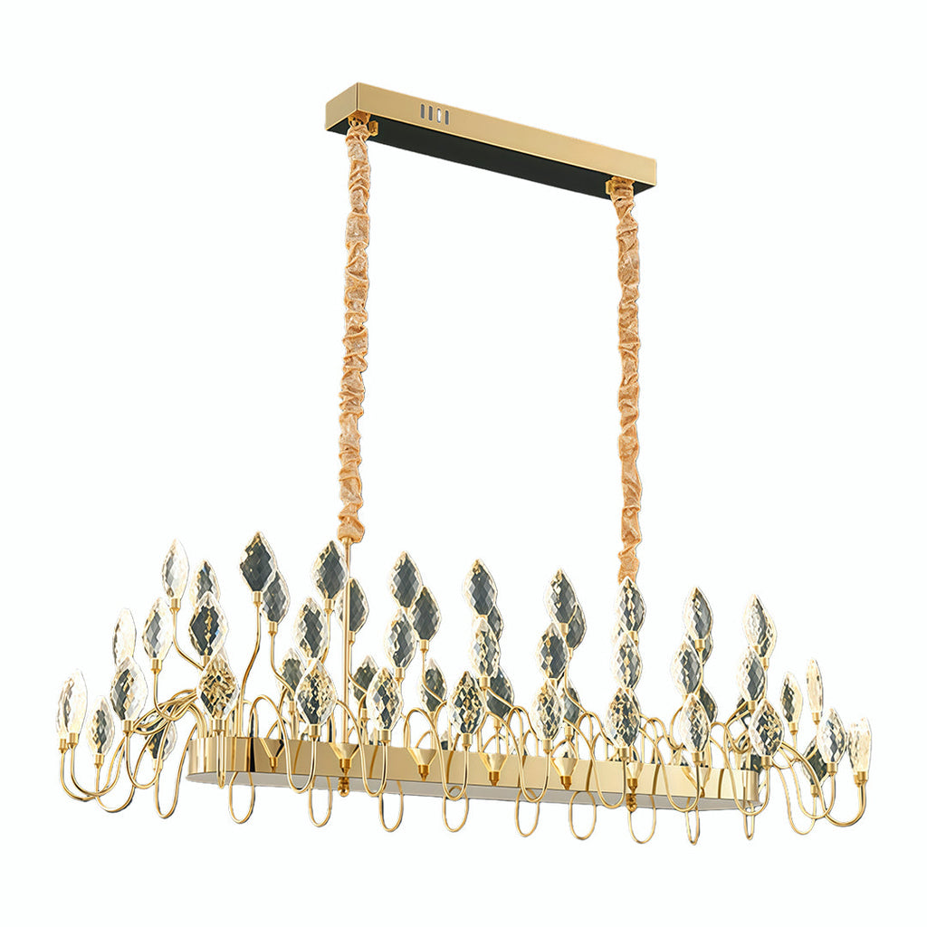Luxury Gold LED Crystal Chandelier Ceiling Light